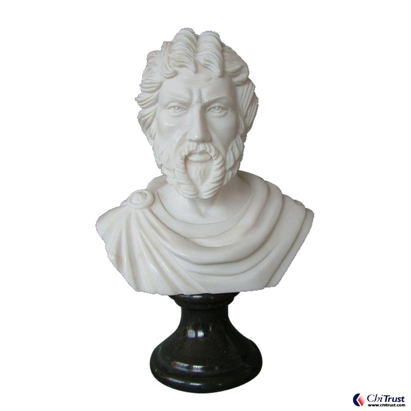 Hand carving marble bust stone statue