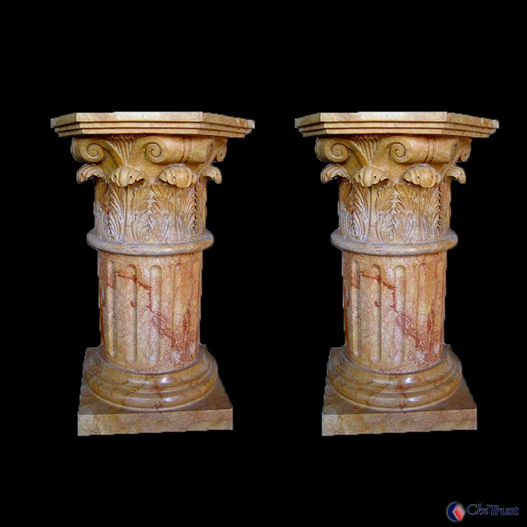 Hand carved decorative column